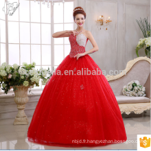 Robe de mariée en robe rouge surdimensionnée sur mesure